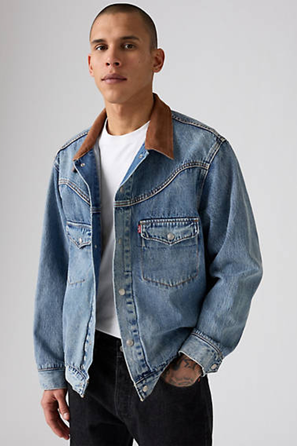 Levi's Western Shorthorn Trucker Jacket In Blue