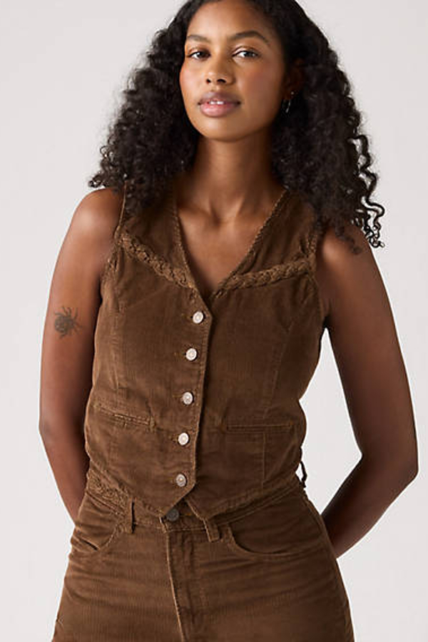 Levi's Braided Vest In Brown