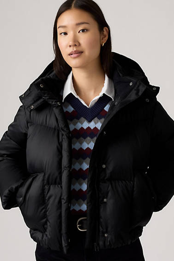Levi's Western Bubble Shortie Jacket In Black