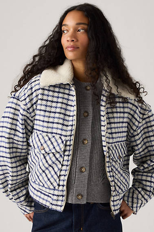 Levi's Shrunken '90s Wool Trucker Jacket In Multi