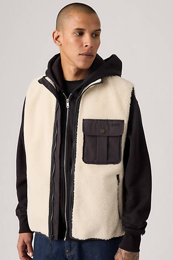 Levi's Joonie Sherpa Vest In Multi