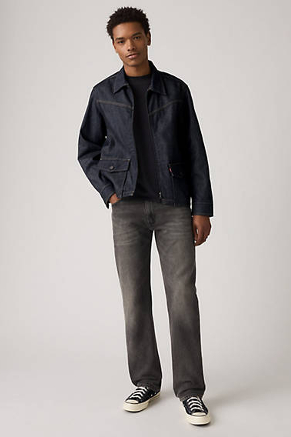 Levi's 555 Relaxed Straight Jeans In Black