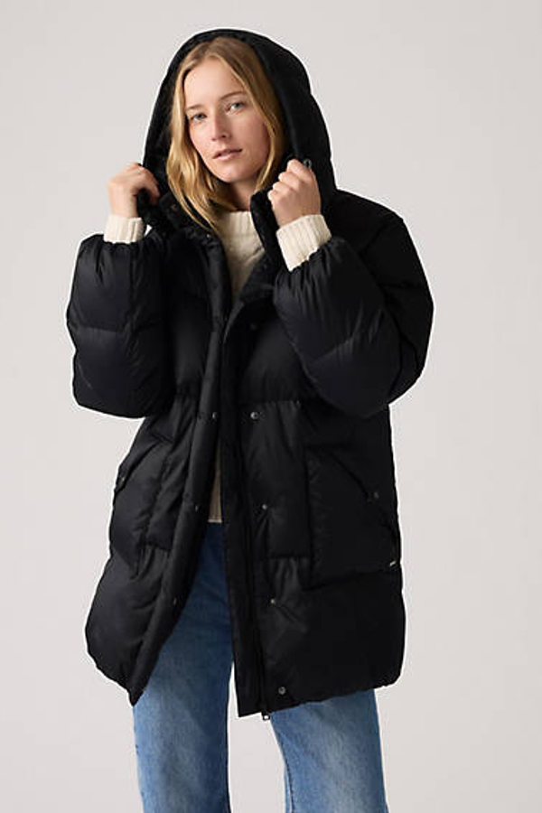 Levi's Western Bubble Midi Jacket In Black
