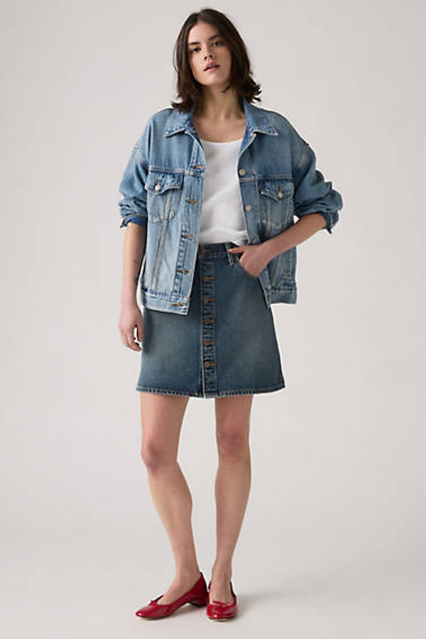 Levi's Retro Button Front Skirt