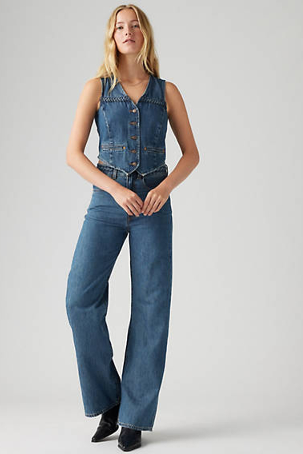 Levi's Ribcage Wide Leg Braided Jeans - Women's - 32X32 - Blue