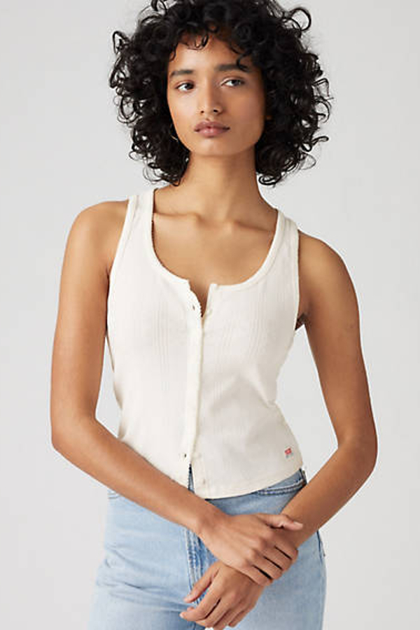Levi's Dry Goods Pointelle Tank Top In White
