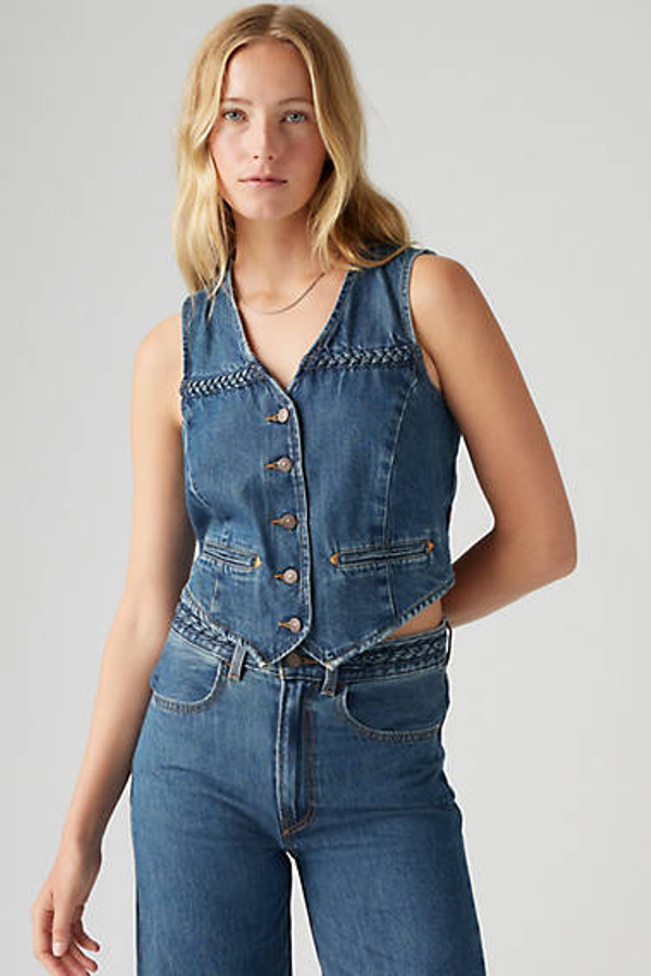 Levi's Braided Vest - Women's - L - Blue