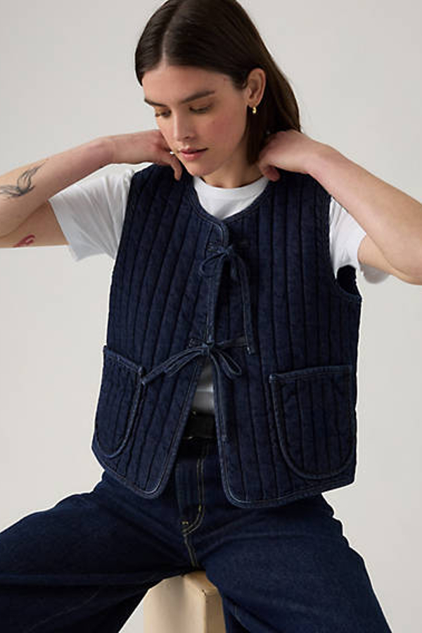 Levi's Lottie Liner Vest In Animal Print