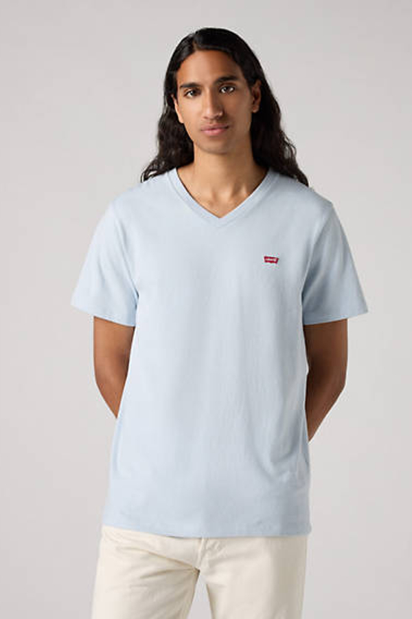 Levi's Original Housemark V Neck Tee - Men's - XS - Blue