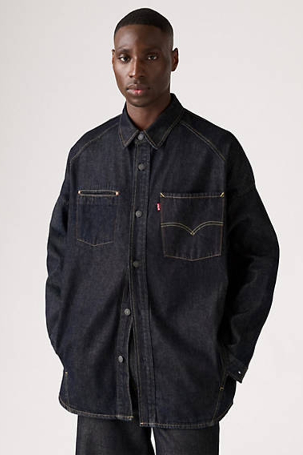 Levi's Twist Shacket In Blue