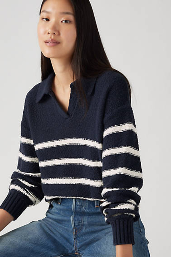 Levi's Satellite Polo Sweater - Women's - L - Blue