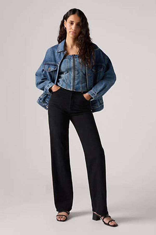 Levi's Ribcage Full Length Jeans - Women's - 29X32 - Black