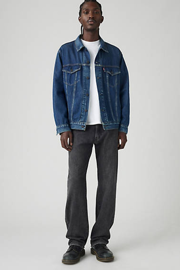 Levi's 555 Relaxed Straight Lightweight Linen+ Denim Jeans - Men's - 31X32 - Black
