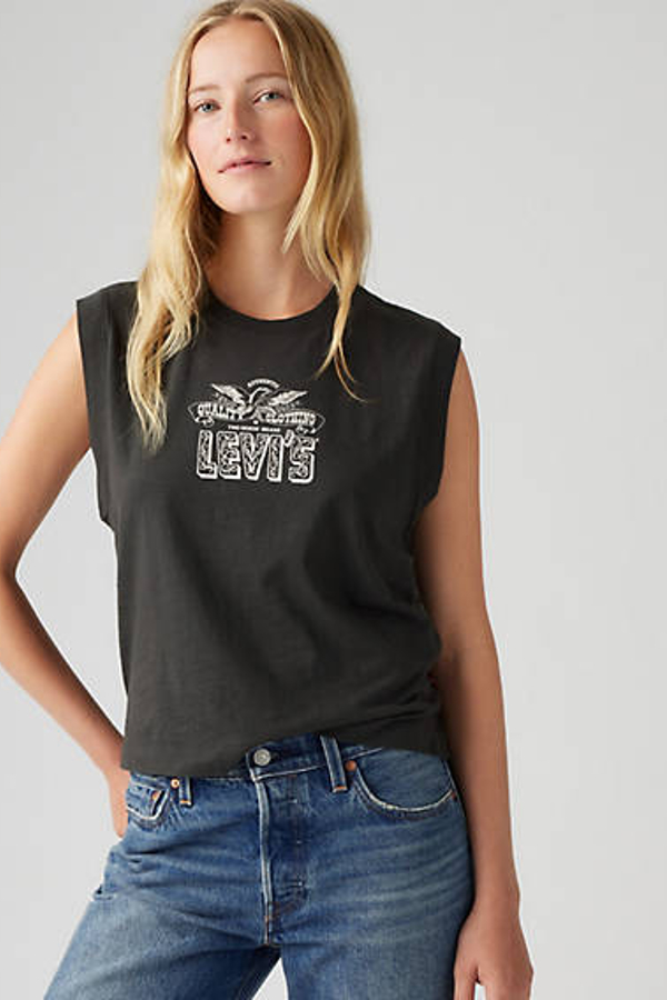 Levi's Graphic Boxy Tank Top - Women's - S - Black