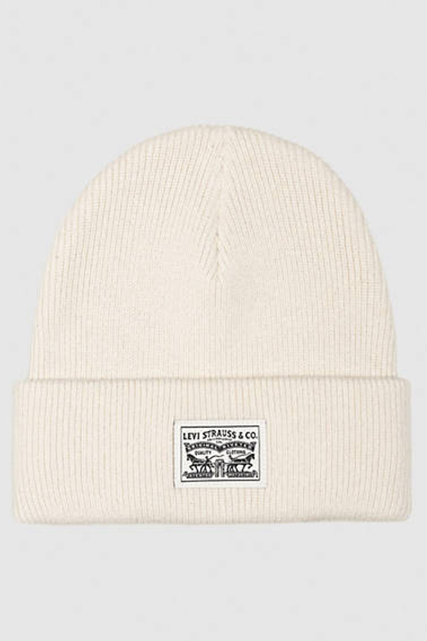Levi's Backpatch Beanie In Cream / Cream