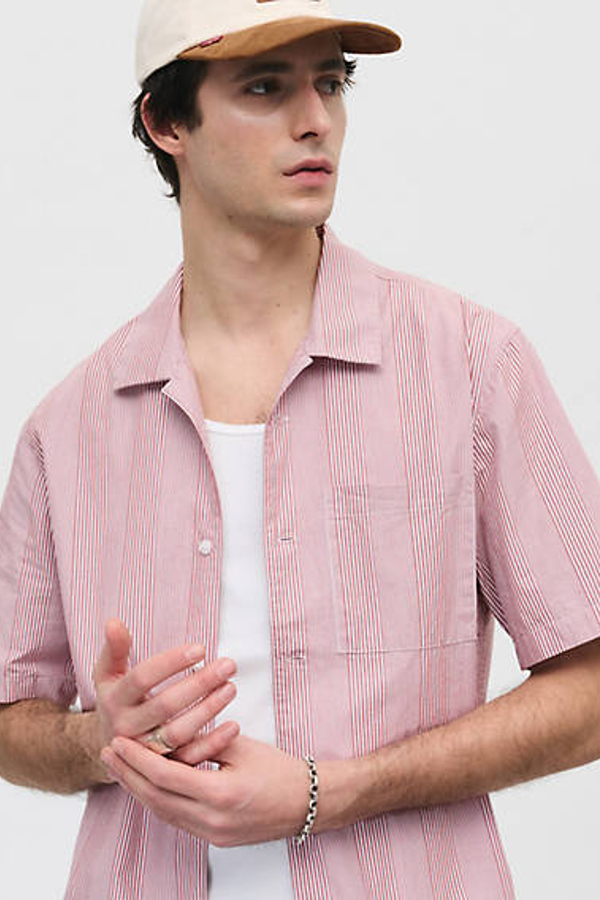 Levi's Short Sleeve Townes Boxy Shirt - Men's - XL - Red