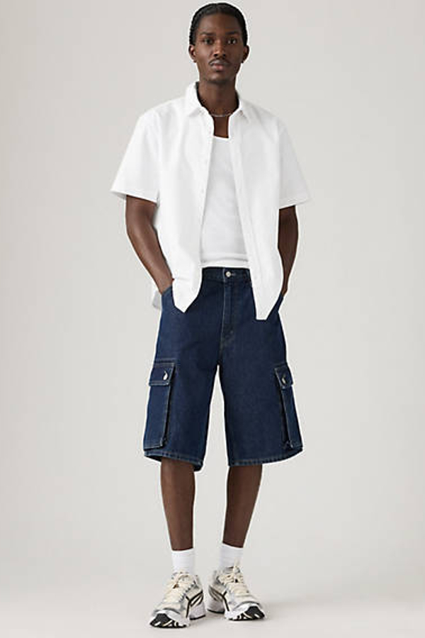 Levi's 478 Baggy Cargo Shorts - Men's - 30X12 - Blue