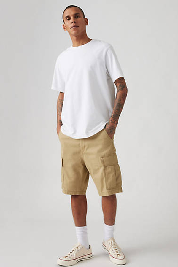 Levi's Carrier Cargo Shorts - Men's - 32 - Beige / Harvest Gold Lightweight