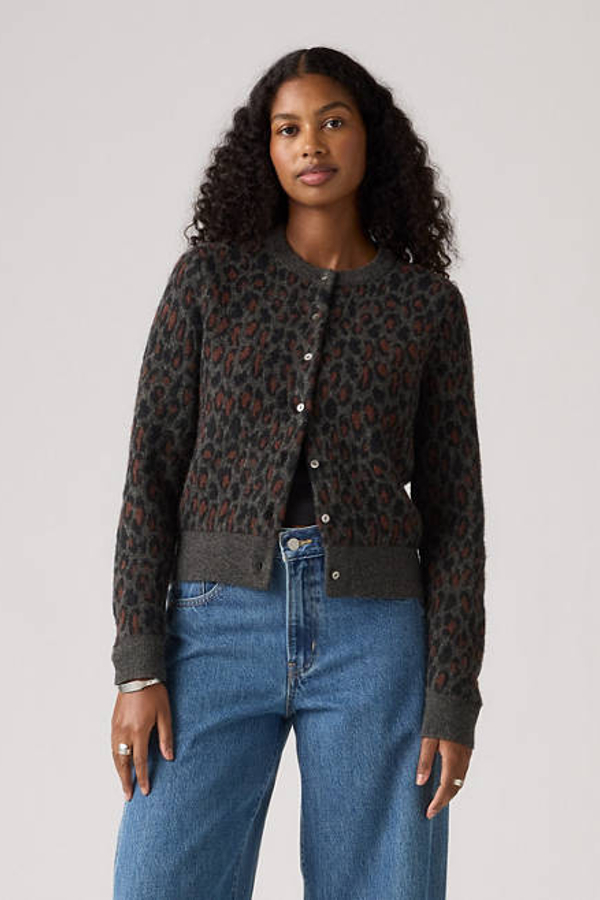 Levi's Tara Wooly Cardigan In Animal Print