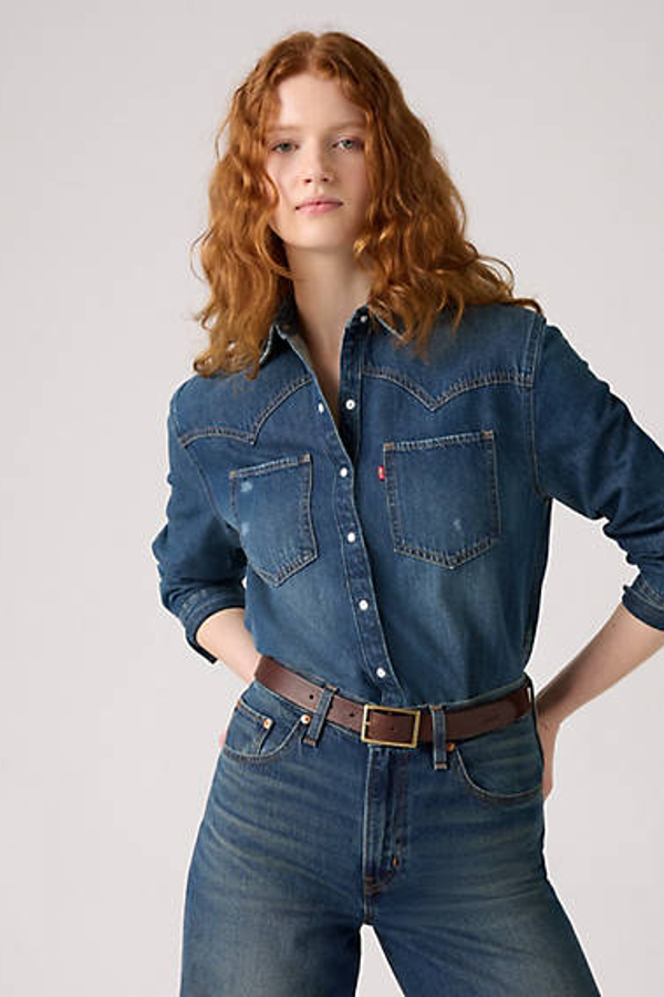 Levi's Rectangle Buckle Belt In Brown