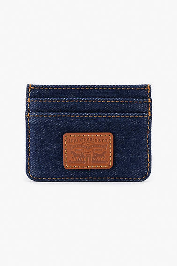Levi's Denim Card Holder In Blue