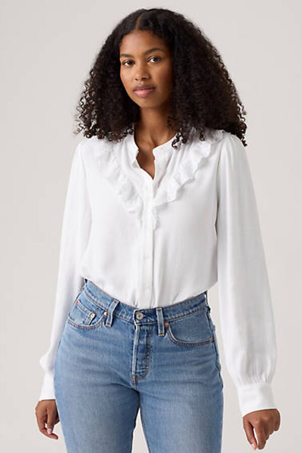 Levi's Jane Eyelet Blouse In White