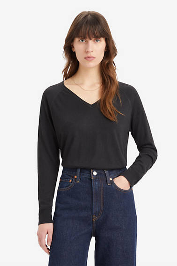 Levi's Petal V Neck Sweater - Women's - M - Black