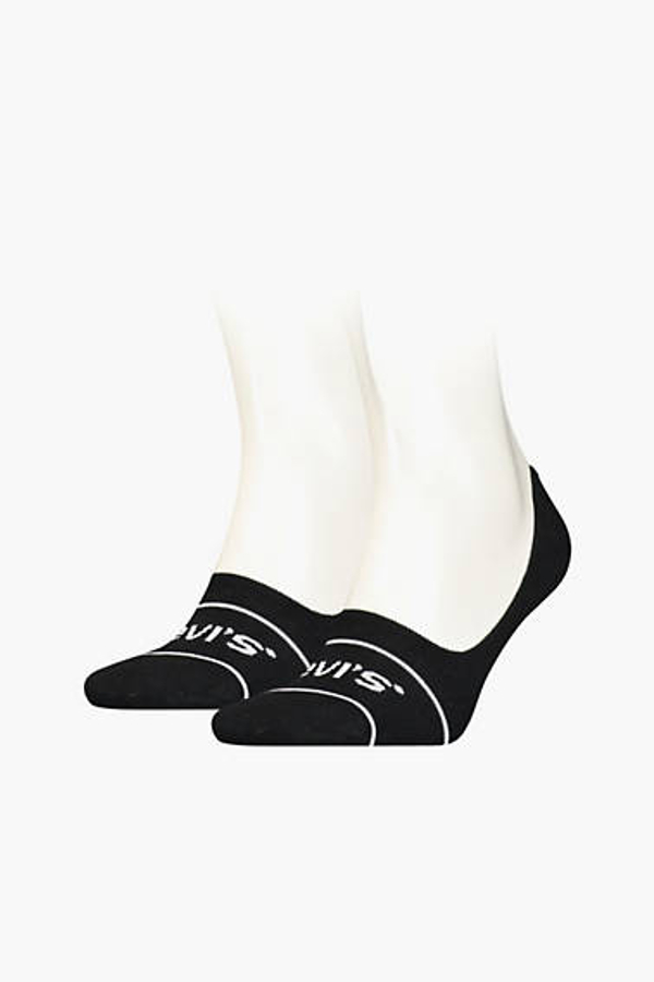 Levi's Men's Black Low Rise Sports Socks 2 Pack - Size 43