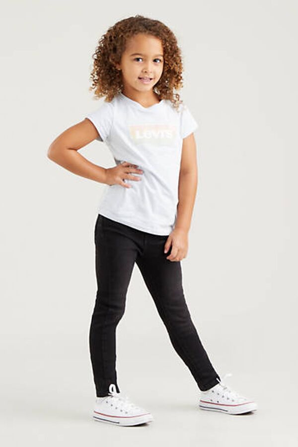 Levi's Kids 720 High Rise Super Skinny Jeans In Black
