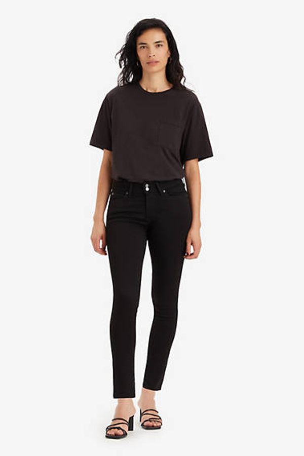 Levi's 711 Double Button Skinny Jeans - Women's - 28X32 - Black