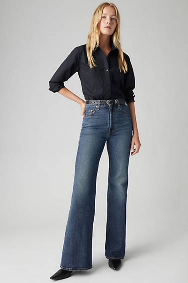 Levi's Ribcage Bell Jeans - Women's - 25X32 - Blue