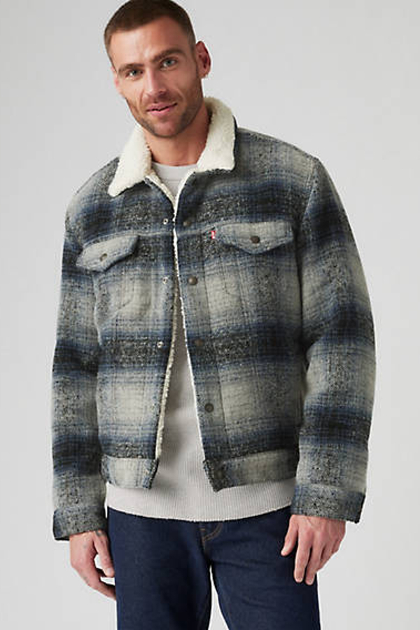 Levi's Type III Sherpa Trucker Jacket - Men's - M - Grey