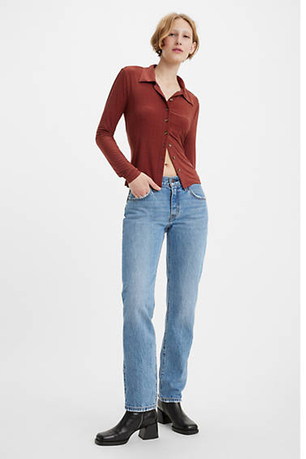 Levi's Middy Straight Jeans In Blue