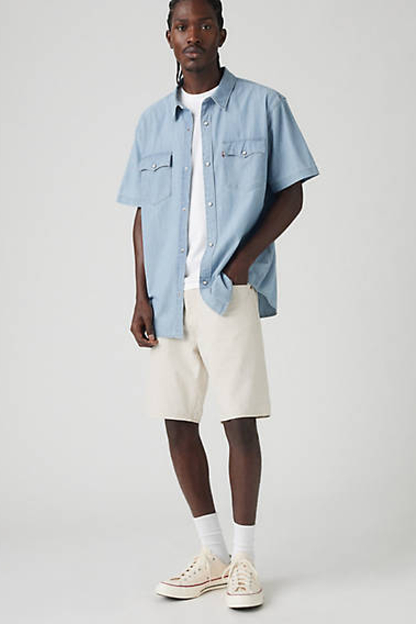 Levi's 468 Loose Linen+ Denim Shorts - Men's - 31X9 - White