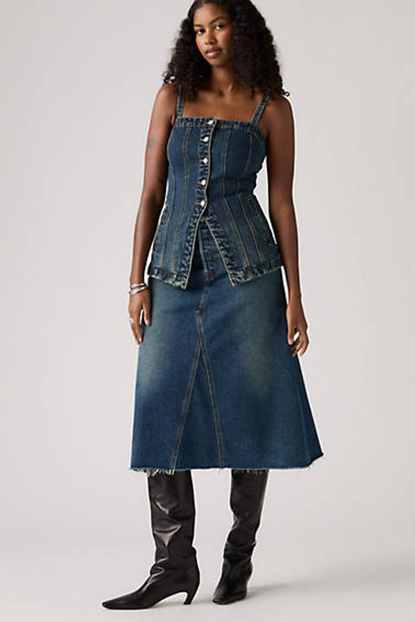 Levi's High Rise A Line Decon Skirt