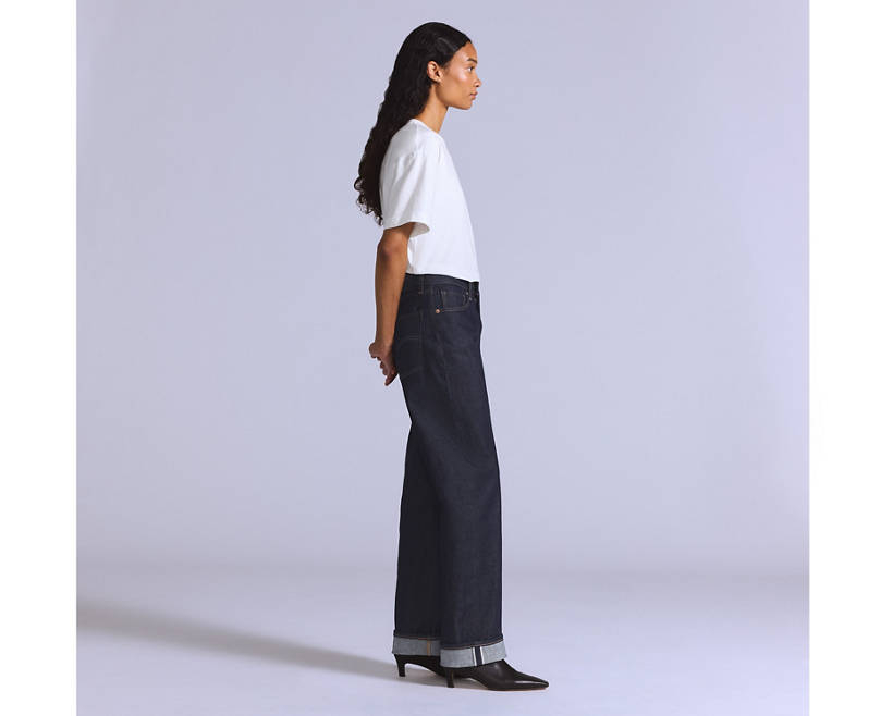 Levi's Blue Tab Boyfriend Jeans In Blue