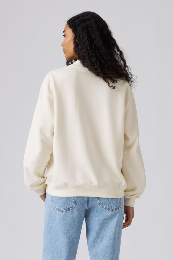 Levi's Graphic Collins Mockneck Sweatshirt In White
