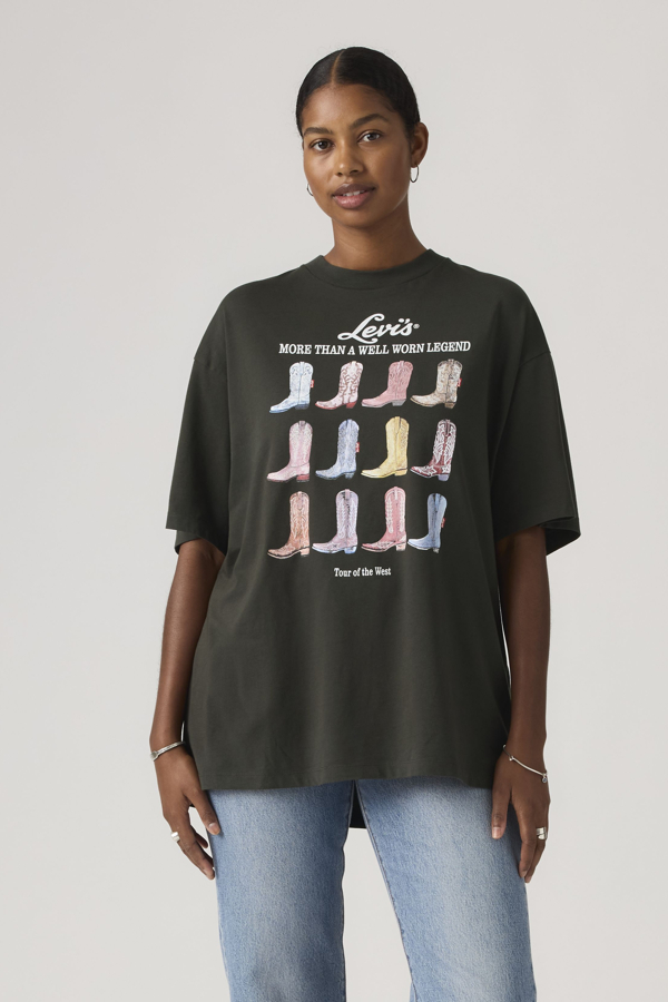 Levi's Graphic Short Stack Tee In Black