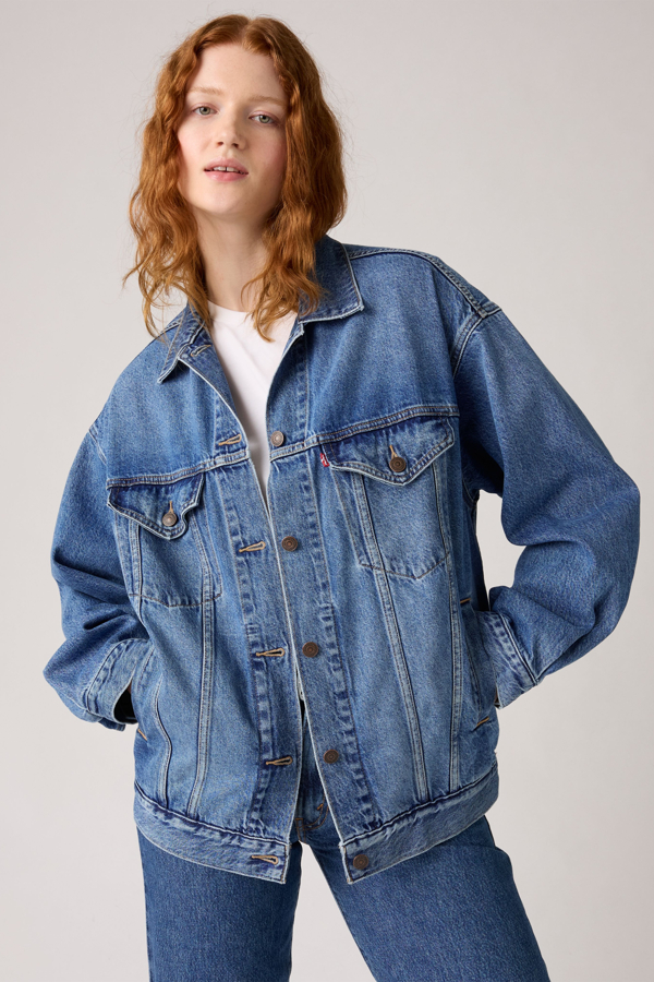 Levi's Übergroße Trucker Jacke - Damen - Blau / Blau