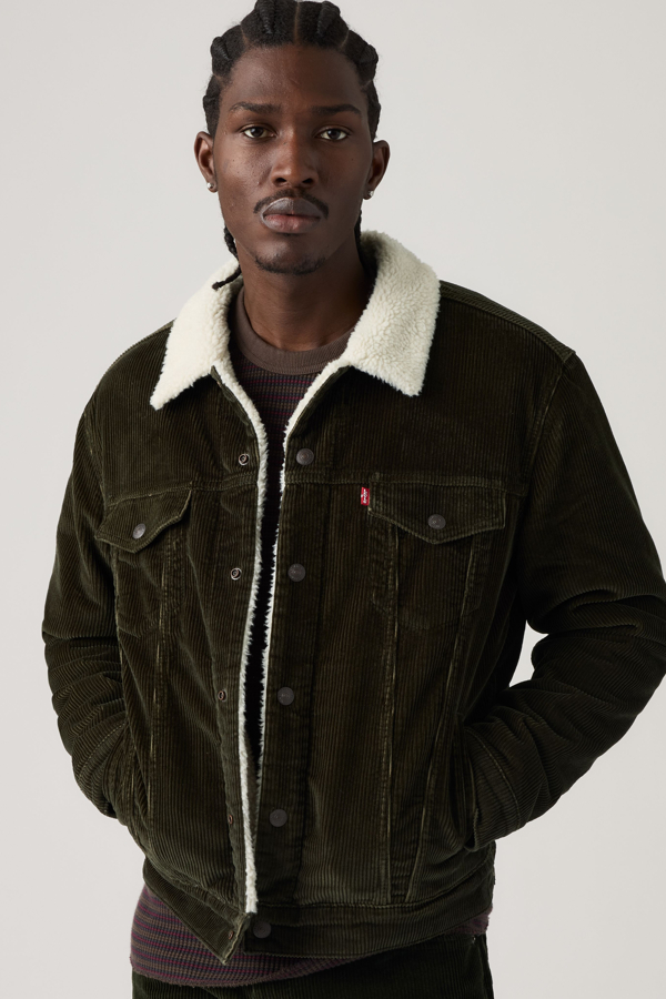 Levi's Type III Sherpa Trucker aus Cord - Herren - Schwarz / Schwarz