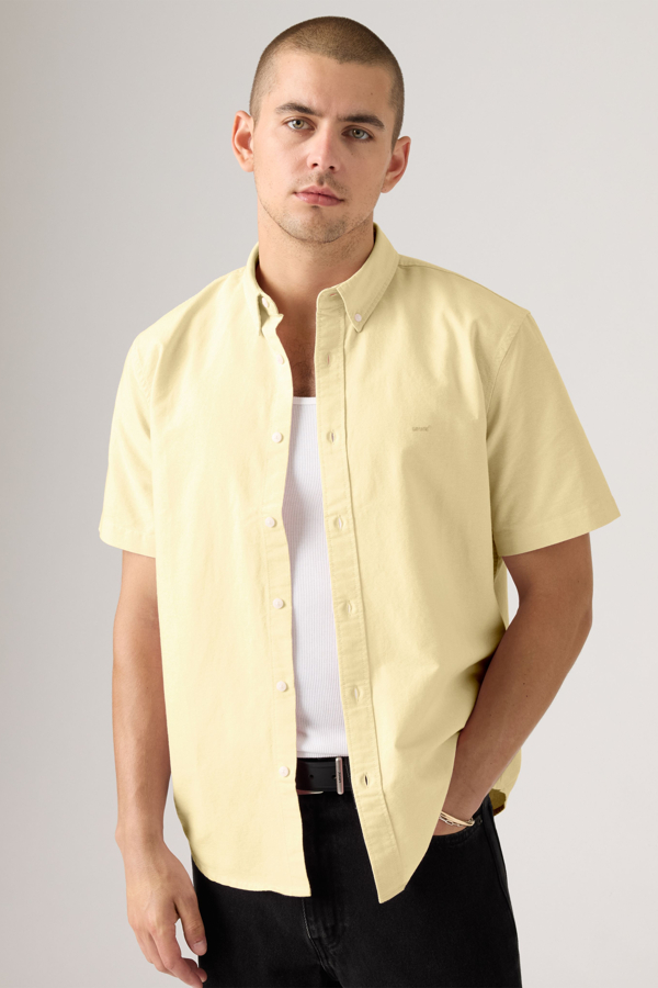 Levi's Authentisches Lightweight Buttondown-Shirt mit kurzen Ärmeln - Herren - Gelb / Gelb