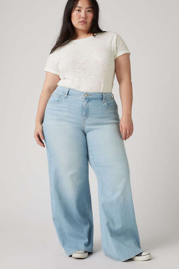 Levi's 318 Formende Wide Leg Jeans (Plus-Größe) - Damen - Helle Waschung / Helle Waschung