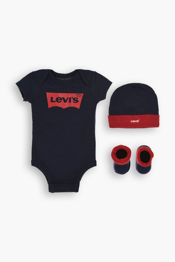Levi's 3-teiliges Set aus Jumpsuit und Schühchen für Babys - Herren - Blau / Blau