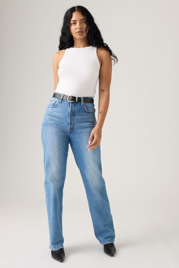 Levi's Durchgehende Ribcage Jeans - Damen - Mittlere Waschung / Mittlere Waschung