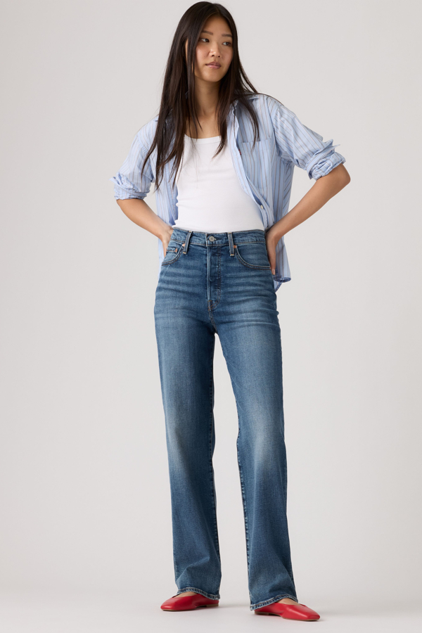 Levi's Durchgehende Ribcage Jeans - Damen - Mittlere Waschung / Mittlere Waschung