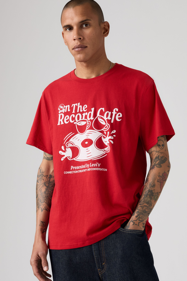 Levi's Relaxed Fit T-Shirt mit Grafik - Herren - Rot / Rot