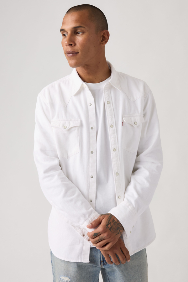 Levi's Barstow Standard Fit Westernhemd - Herren - Weiß / Weiß