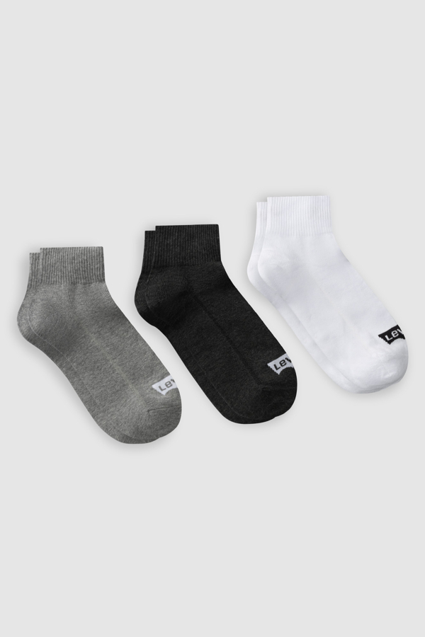 Levi's mittelhohe Socken mit Batwing Logo aus recycelter Baumwolle - 3er-Pack - Herren - Grau / Grau