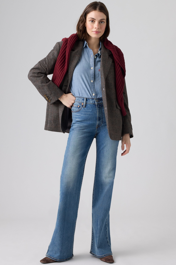 Levi's Ribcage Schlagjeans - Damen - Mittlere Waschung / Mittlere Waschung