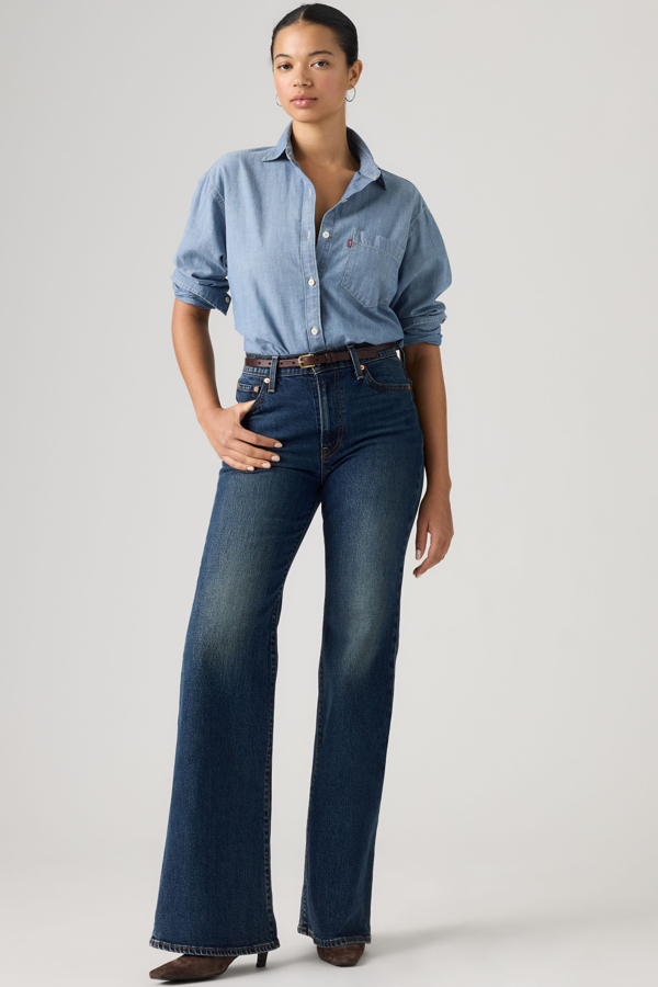 Levi's Ribcage Schlagjeans - Damen - Mittlere Waschung / Mittlere Waschung